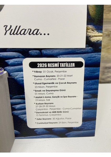 Ömür Takvim Deniz Manzaralı 1.bölge 2025 Kartonlu Yapraklı Duvar Takvimi indirimleri