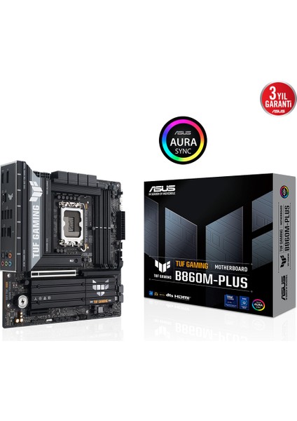 Asus Tuf Gamıng B860M-PLUS 4x Ddr5 Dp/hdmı 3x M.2 1x 2.5glan Usb3.2 1851P Anakart