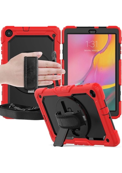 Samsung Galaxy T510 Tab A 10.1 Kılıf Pars Tablet Kapak - Kırmızı fırsatları