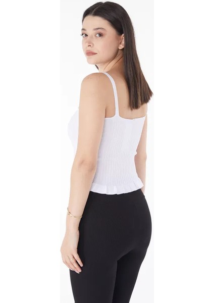 Nrtmsa Yazlık Triko Crop Beyaz (Beden: Standart) fiyatları