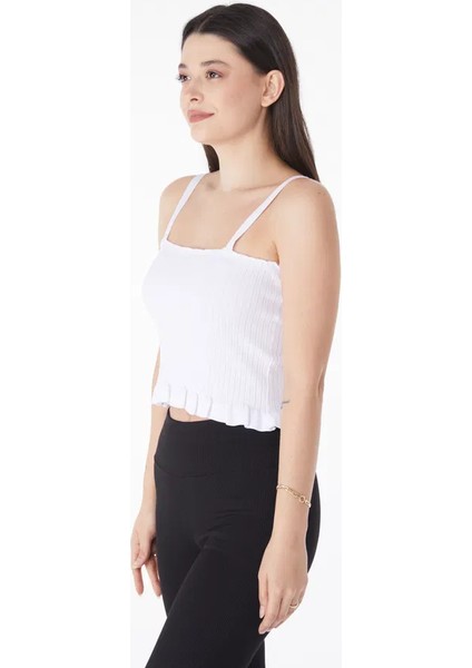 Nrtmsa Yazlık Triko Crop Beyaz (Beden: Standart) modelleri