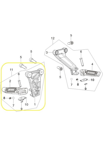 GV650 Arka Basamağı Komple Sağ fiyatları