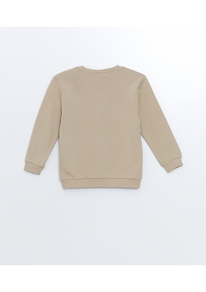 Yeni Sezon Bisiklet Yaka Uzun Kollu Baskılı Erkek Bebek Sweatshirt 2'li fırsatları