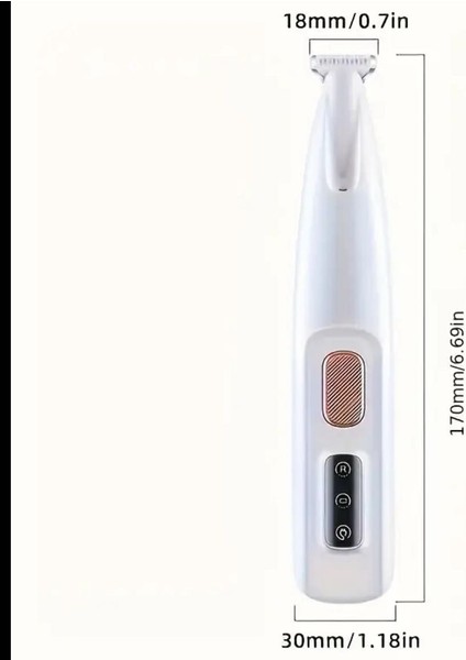 Kedi ve Köpekler Için Profesyonel Tiras Makinesi(Patı ve Hassas Bölgeler) LED Isikli USB Sarjli