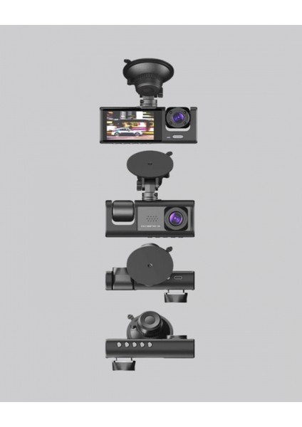 Üç Kameralı Araç Dvr Full Hd Gece Görüşlü ve 2 Inç IPS Ekranlı fiyatları