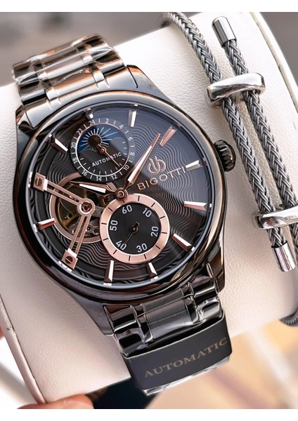 Otomatik ve Kurmalı Çelik Karatma ve Renk Atma Yapmaz 5 Atm Erkek Kol Saati EBG.10683.6