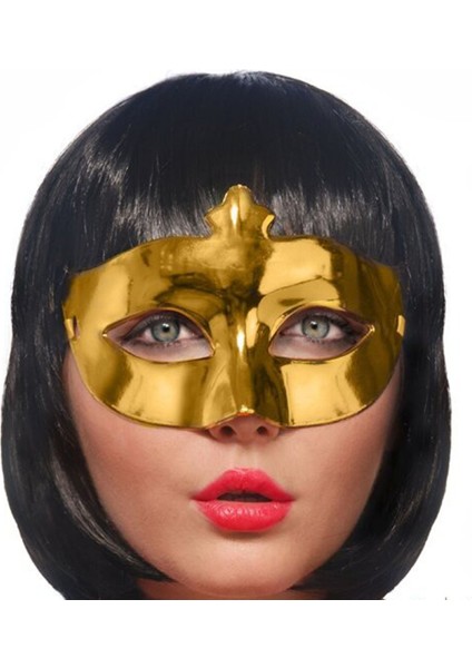Altın Renk Kostüm Partisi Ekstra Parlak B Maskesi 15X10 cm fiyatları