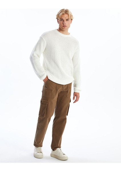 Yeni Sezon Standart Kalıp Gabardin Erkek Kargo Pantolon