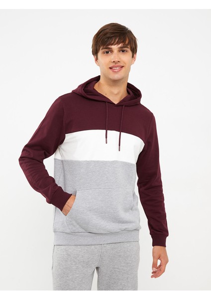 Yeni Sezon Uzun Kollu Renk Bloklu Erkek Hoodie
