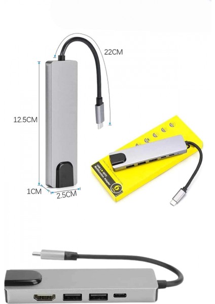 USB Type-C Hub Dönüştürücü Çevirici Çoklayıcı Macbook Çevirici 8 Portlu fırsatları