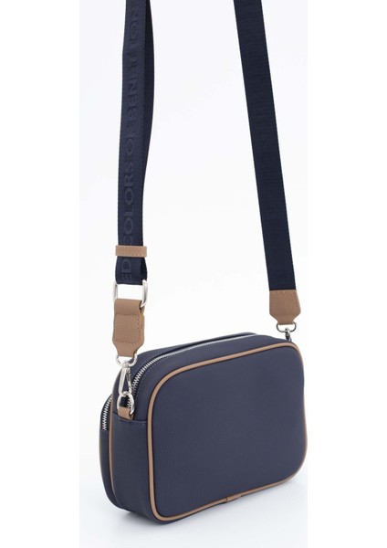 Benetton Kadın Çapraz Çanta Lacivert-Camel BNT1653 fırsatları
