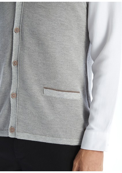 Yeni Sezon Standart Kalıp V Yaka Erkek Triko Yelek modelleri