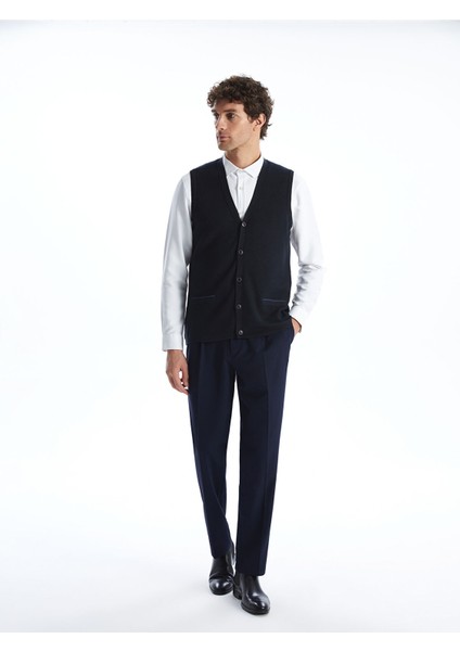 Yeni Sezon Standart Kalıp V Yaka Erkek Triko Yelek fiyatları