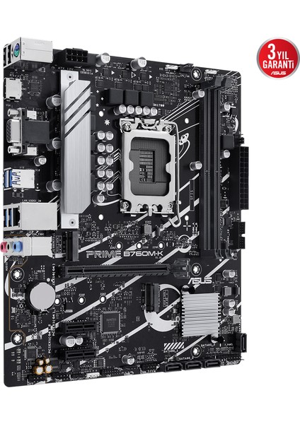 Asus Prıme B760M-K 2xddr5 Vga/hdmı 2xm.2 1xglan 1700P Anakart fiyatları
