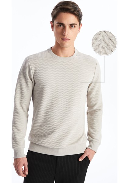 Yeni Sezon Bisiklet Yaka Uzun Kollu Erkek Sweatshirt