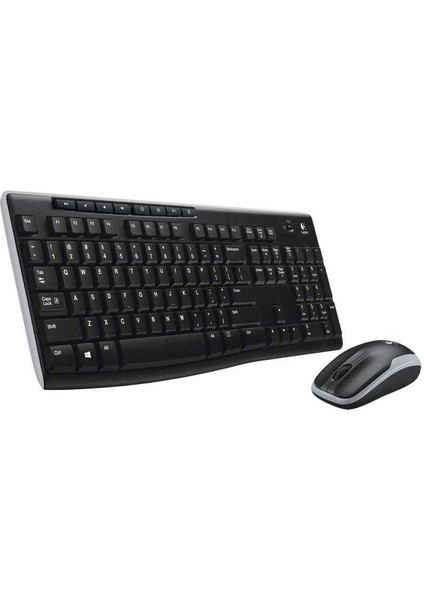 Logıtech MK270 Türkçe Kablosuz Multimedya Siyah Q Klavye+Mouse