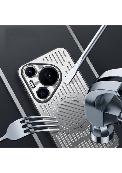 Huawei Pura 70 Kılıfı, Manyetik Metal Isı Dağıtıcı Koruyucu Kılıf-Mavi (Yurt Dışından) modelleri