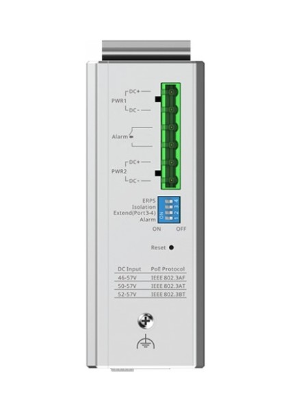Ruıjıe Reyee RG-NIS2100-4GT2SFP-HP 4 Port 10/100/1000 4 Port Poe 2 x Sfp 120W Rujıe Cloud Yonetılebılır Endüstriyel Swı