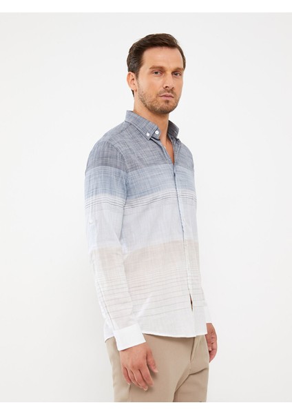 Yeni Sezon Regular Fit Uzun Kollu Poplin Erkek Gömlek