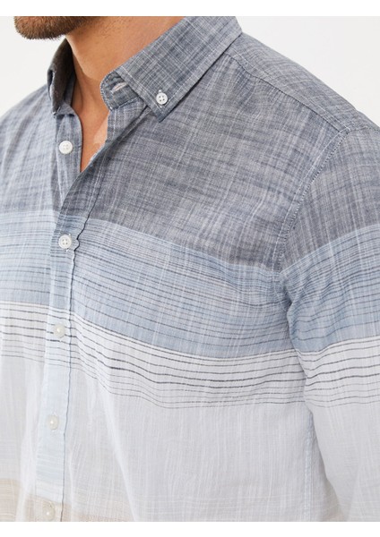 Yeni Sezon Regular Fit Uzun Kollu Poplin Erkek Gömlek fırsatları