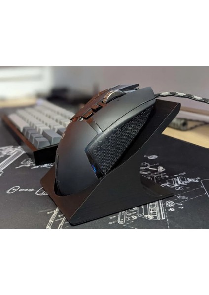 Universal Gaming Mouse Standı / Display Tutucu - Kişiselleştirilebilir Renk Masa Düzenleme Aksesuarı modelleri