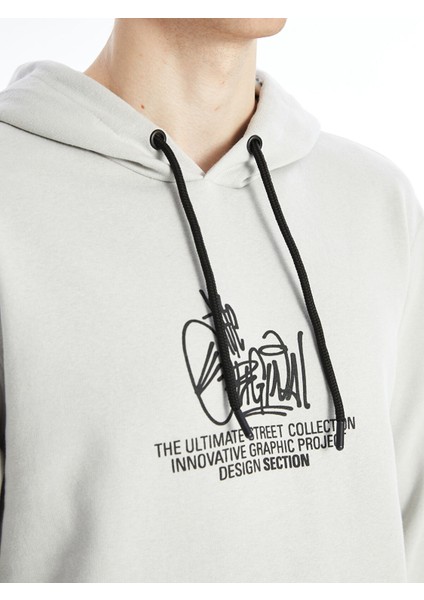 Yeni Sezon Uzun Kollu Baskılı Erkek Kalın Hoodie modelleri