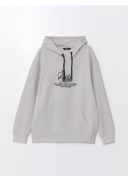 Yeni Sezon Uzun Kollu Baskılı Erkek Kalın Hoodie indirimleri