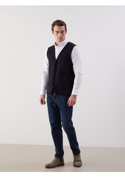 Yeni Sezon Standart Kalıp V Yaka Erkek Triko Yelek fiyatları