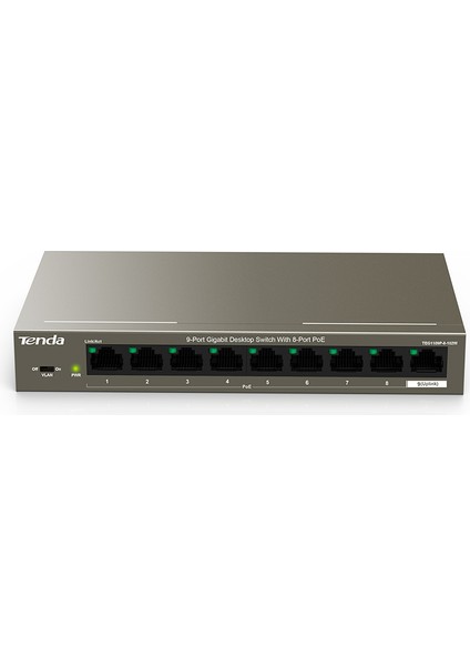 Tenda TEG1109P-8-102W 9 Port 10/100/1000 8 Port Poe 102W Yonetılemez Desktop Swıtch modelleri