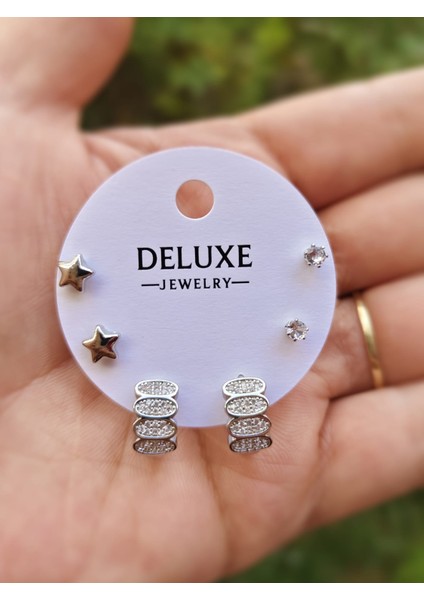 Çelik Zarif Tasarıma Sahip Kadın Küpe modelleri