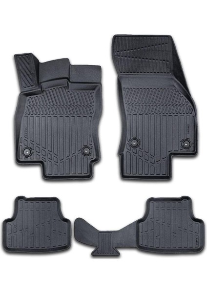 Seat Ateca 2016-2025 Için Havuzlu Paspas, Yüksek Kenarlı, Esnek, Araca Özel, Kokusuz, Oto Paspas