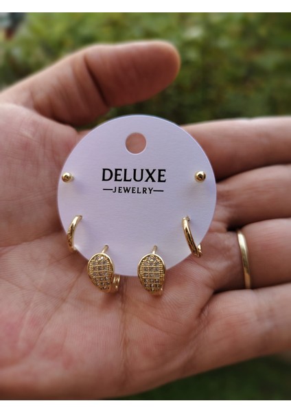 Çelik Şık Tasaramıyla Dikkat Çeken Çoklu Küpe fırsatları