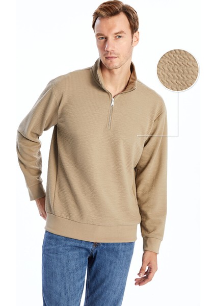 Yeni Sezon Dik Yaka Erkek Sweatshirt