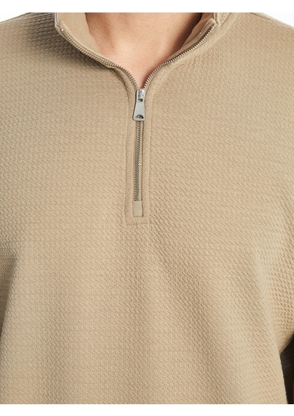 Yeni Sezon Dik Yaka Erkek Sweatshirt modelleri