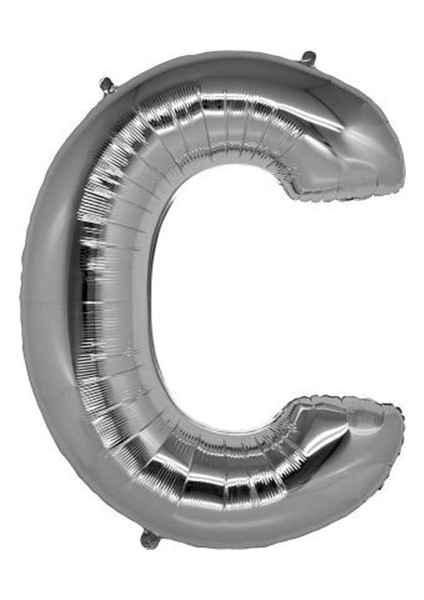 Ieg® C Harf Folyo Balon Gümüş Renk 40 Inç (4887)