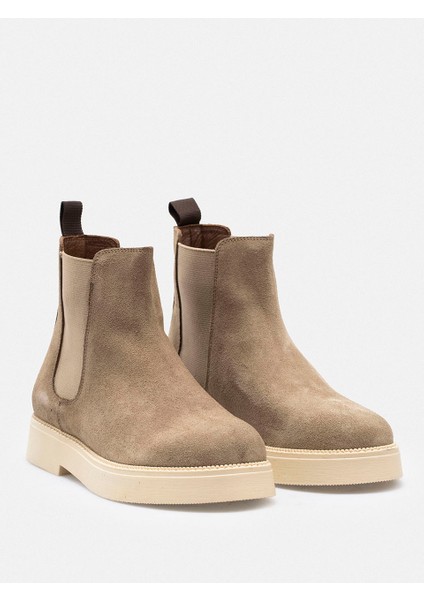 Vizon Hakiki Deri Süet Lastikli Chealsea Kadın Bot modelleri