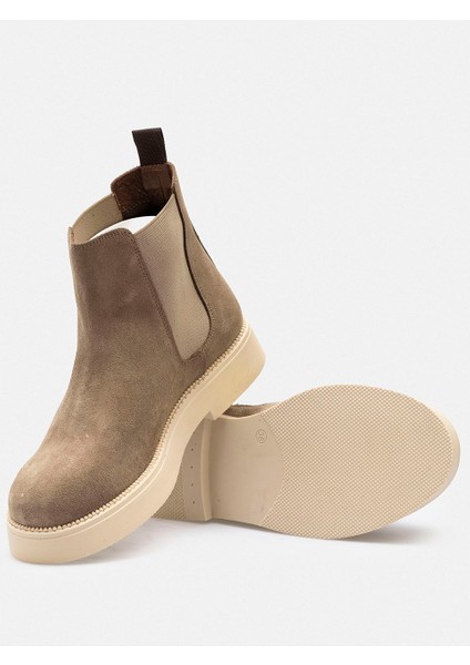 Vizon Hakiki Deri Süet Lastikli Chealsea Kadın Bot fırsatları