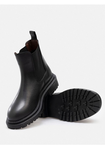 Siyah Flotter Hakiki Deri Soft Chelsea Kadın Bot fırsatları