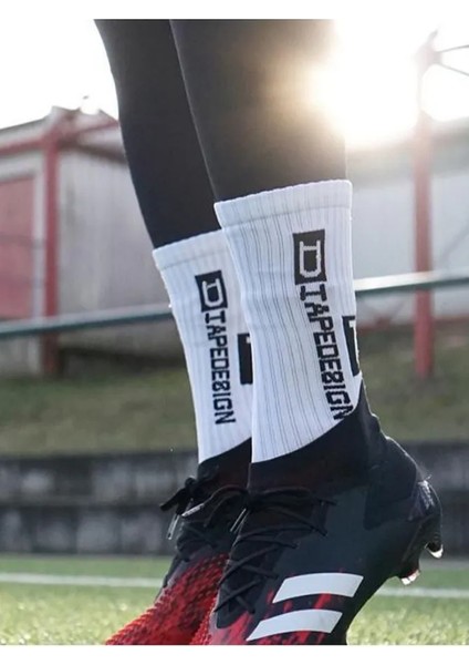 3 Çift Kaydırmaz Silikon Tabanlı Futbol Çorabı Kauçuk Havlu Taban Dikişsiz Maç Sporcu Tozluk Konç