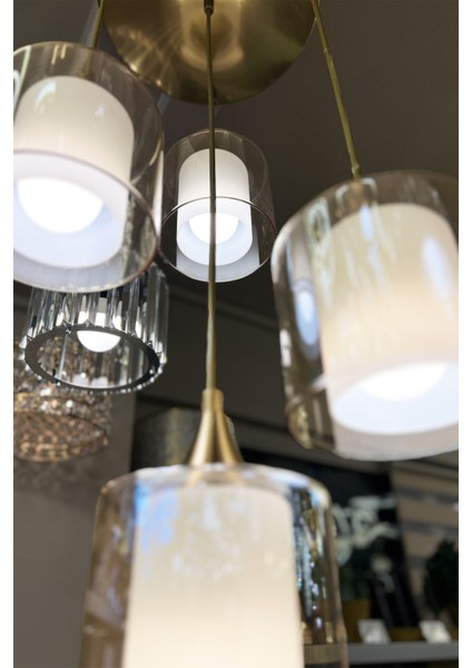 Lambent Silver Chrome Quad Plafonyer Cam Avize fırsatları