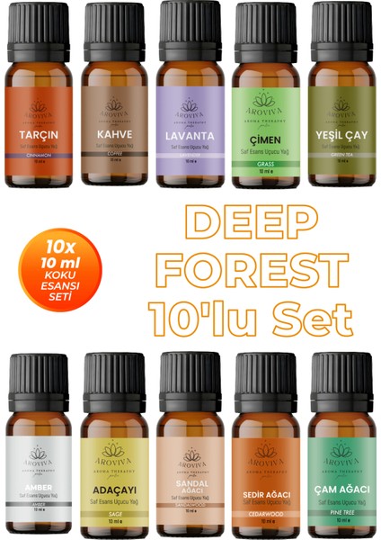 Deep Forest 10'lu Set Oda Kokusu Esansı - Orman Kokusu (10X10ML)