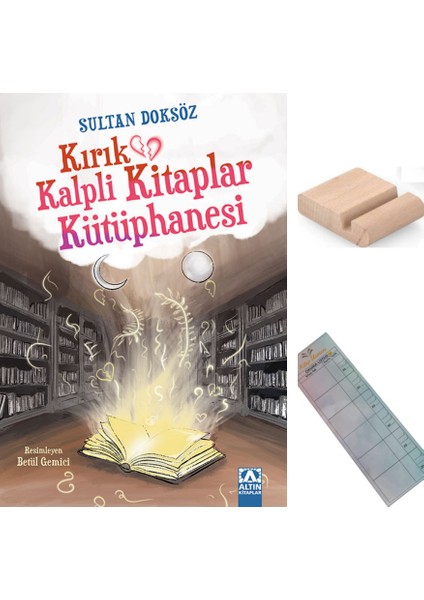 Kırık Kalpli Kitaplar Kütüphanesi / Sultan Serdar Doksöz / 4. Sınıf / 9-10 Yaş Hikaye+Tablet Tutucu