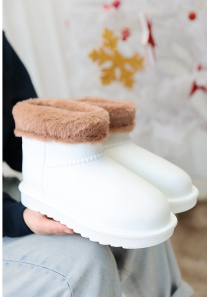 Nrtmsa Mordi Beyaz Oval Burunlu Su Geçirmez Içi Kürklü Bot (Numara: 37) fiyatları