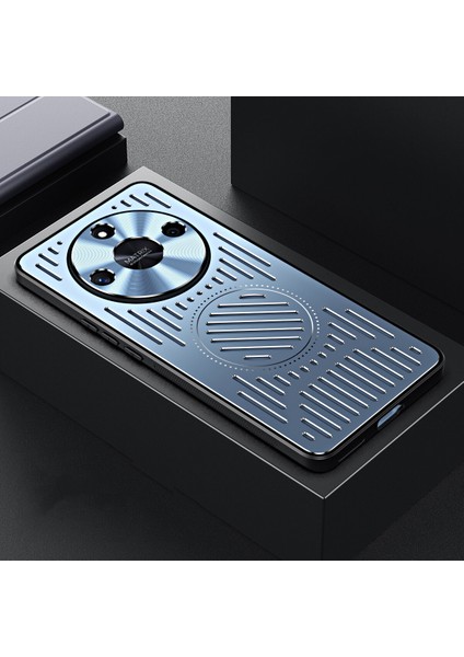 Honor X40 Kılıfı, Manyetik Metal Isı Dağıtıcı Koruyucu Kılıf-Mavi (Yurt Dışından)