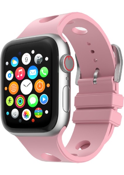 Watch 42MM Delikli Tasarım Zore KRD-147 Silikon Kordon - Pembe