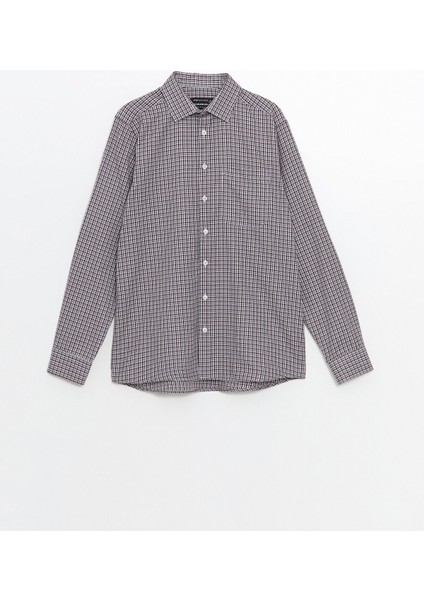 Yeni Sezon Regular Fit Uzun Kollu Ekose Gabardin Erkek Gömlek