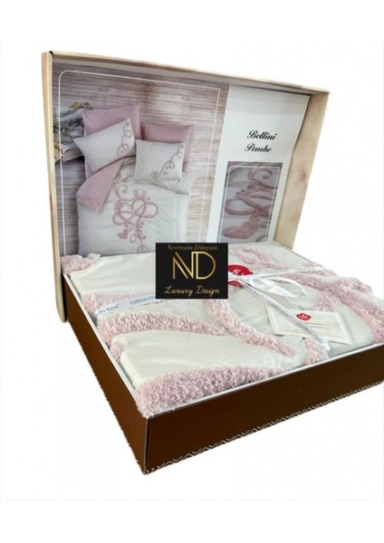 Cotton Box Puff Nakışlı Ranforce Çift Kişilik Anneler Günü Nevresim Takımı Bellini Pembe fırsatları