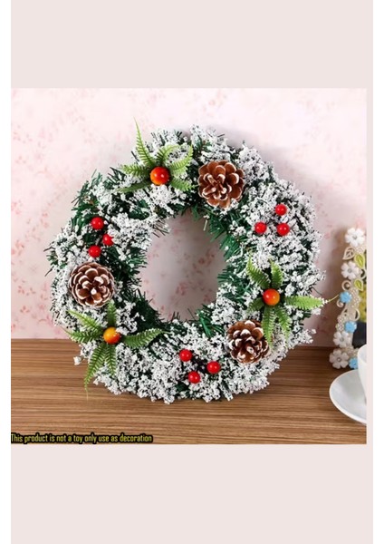 El Yapımı Noel Çelengi – Suni Kar Efekti, Çam Kozalakları ve Kırmızı Yemiş Detaylı | Iç & Dış Mekan Uyumlu Şenlikli Yılbaşı Kapı ve Ev Dekoru | Elektriksiz, Plastik, Tüysüz Tasarım (1 Adet) fiyatları