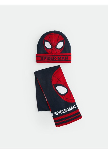 Yeni Sezon Spider-Man Baskılı Erkek Çocuk Atkı ve Bere