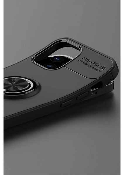 Ieg iPhone 12 Kılıf Range Yüzüklü Silikon - Siyah-Gold indirimleri